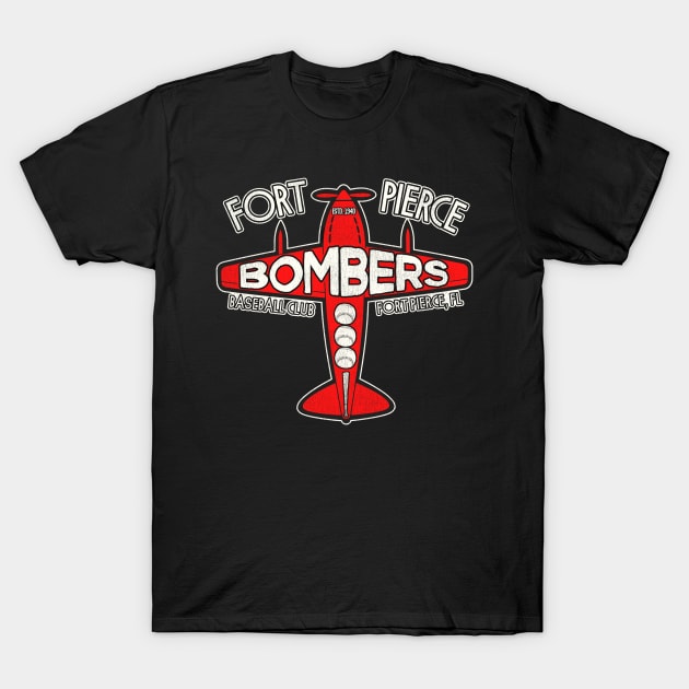 Defunct Fort Pierce Bombers Baseball Team T-Shirt by Defunctland